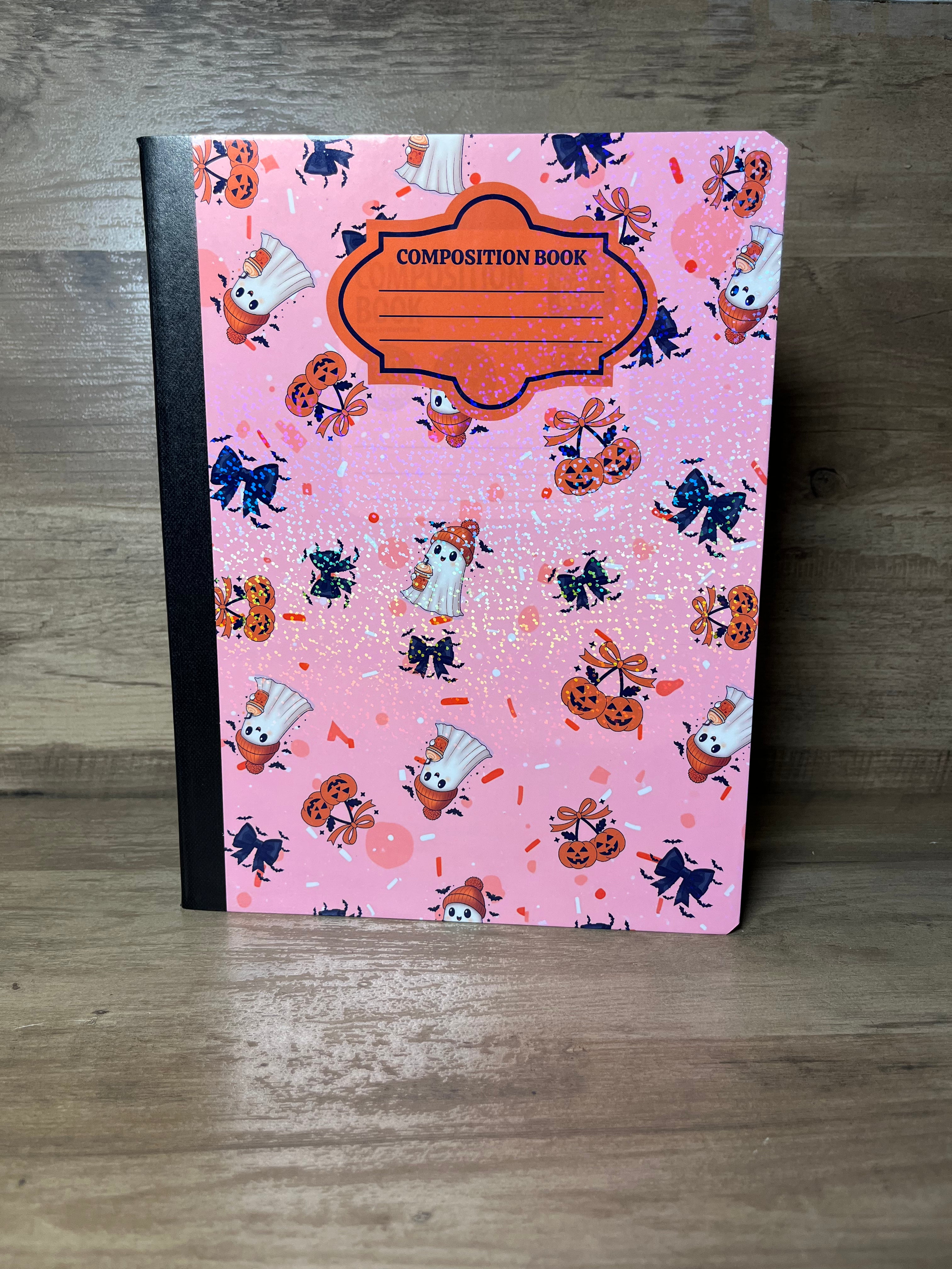 Pink Spooky Ghost Composition Notebook