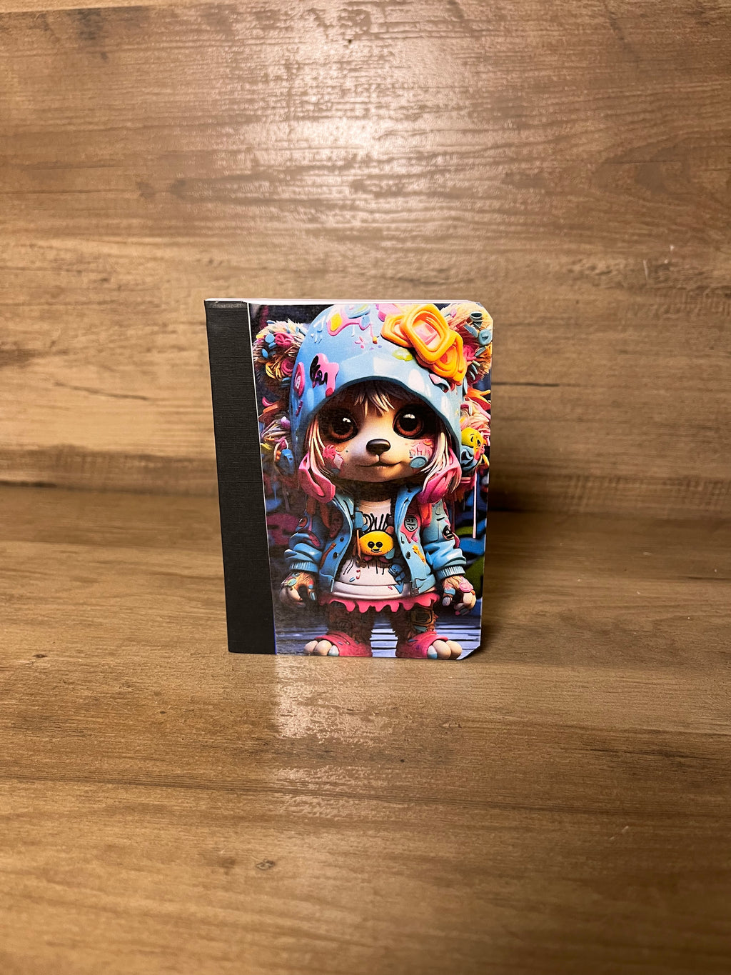 Neon Street Bear Girl Mini Notebook