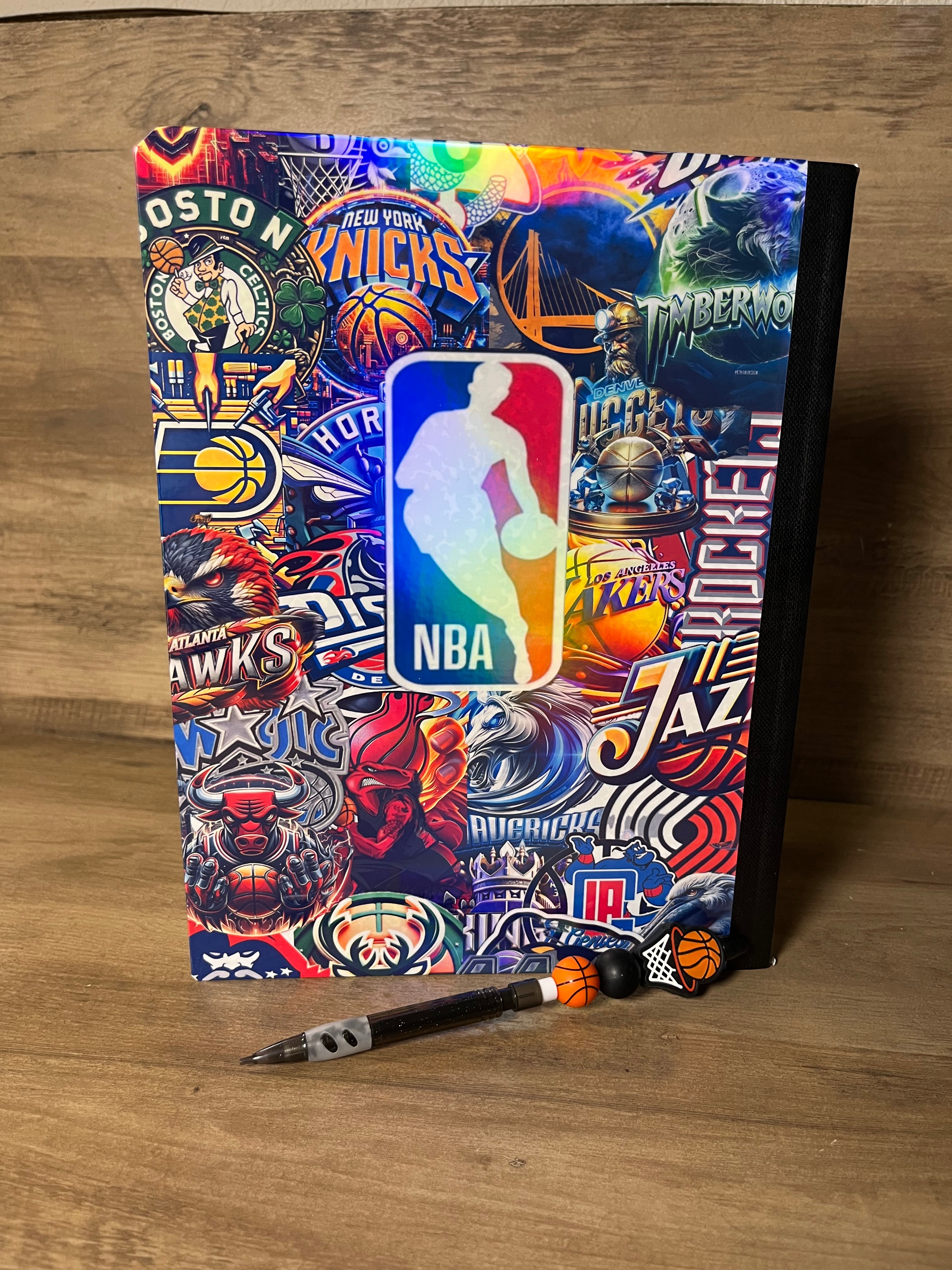 Basketball-Themed Composition Notebook + Mechanical Pencil Set