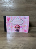 Pink Sparkle Cow Half Notebook