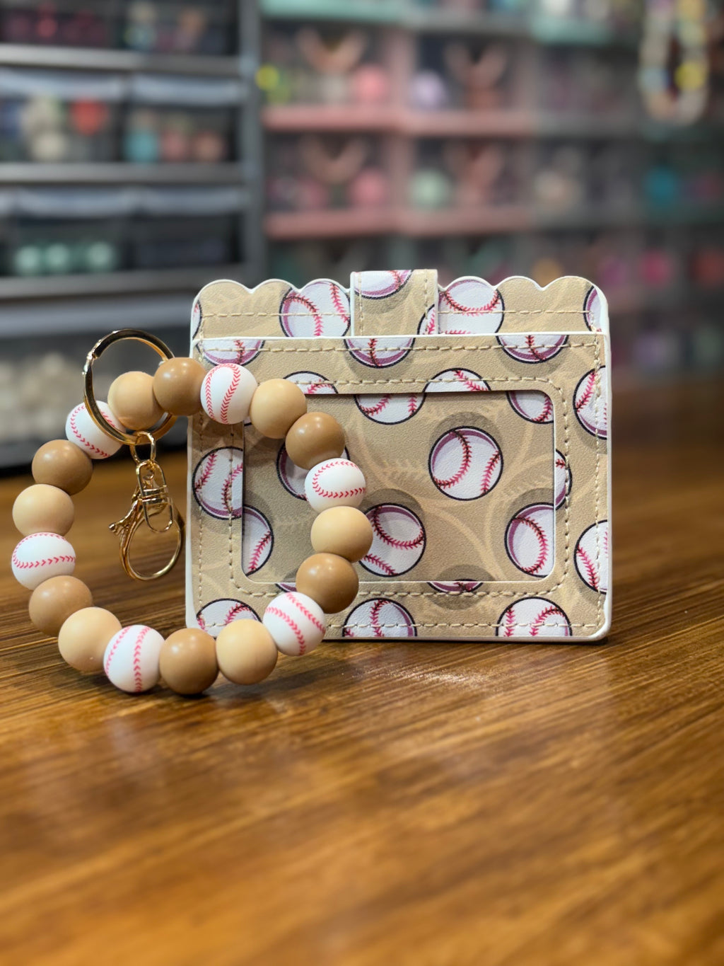 Baseball Wristlet & Wallet Set