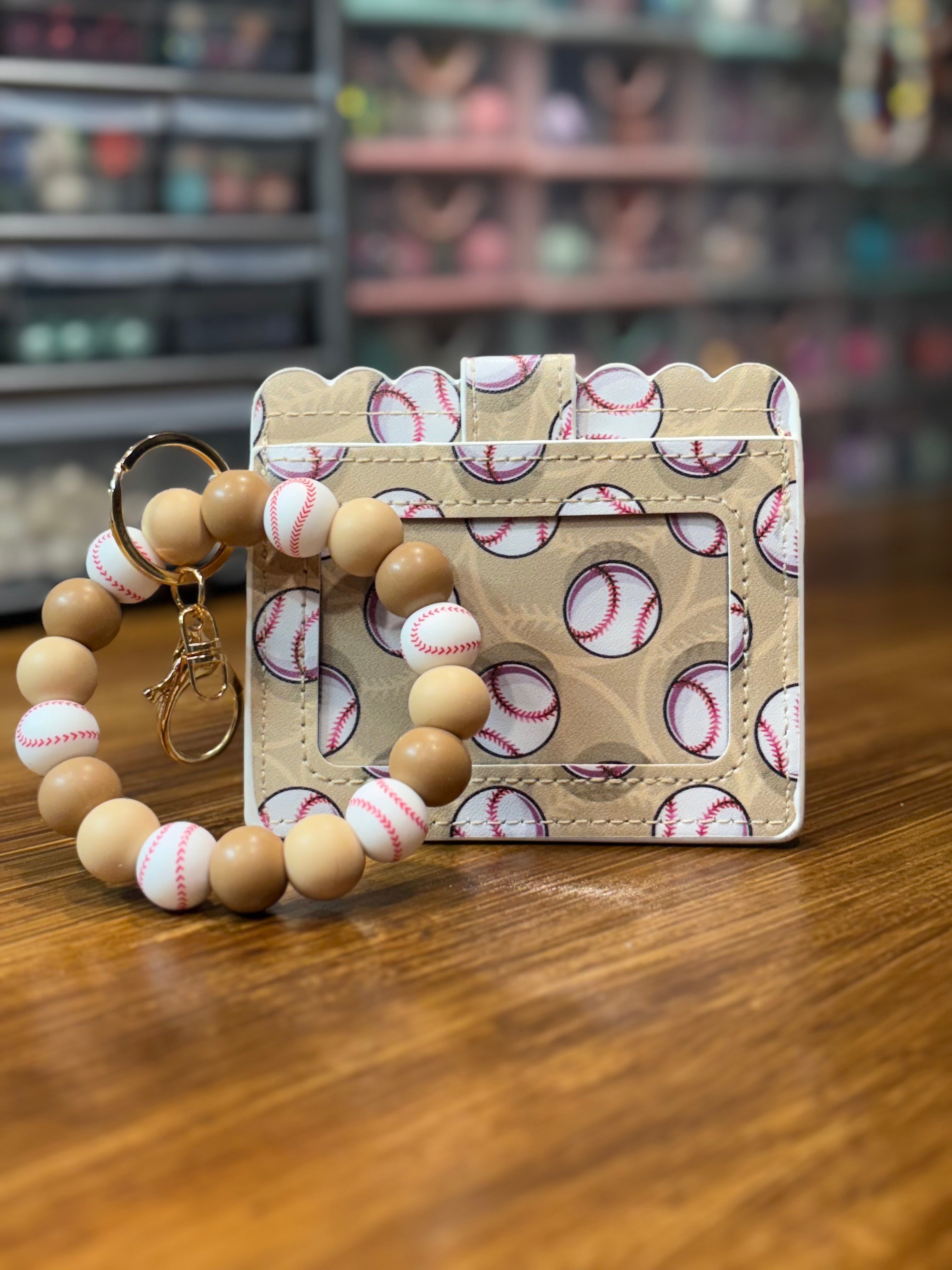Baseball Wristlet & Wallet Set