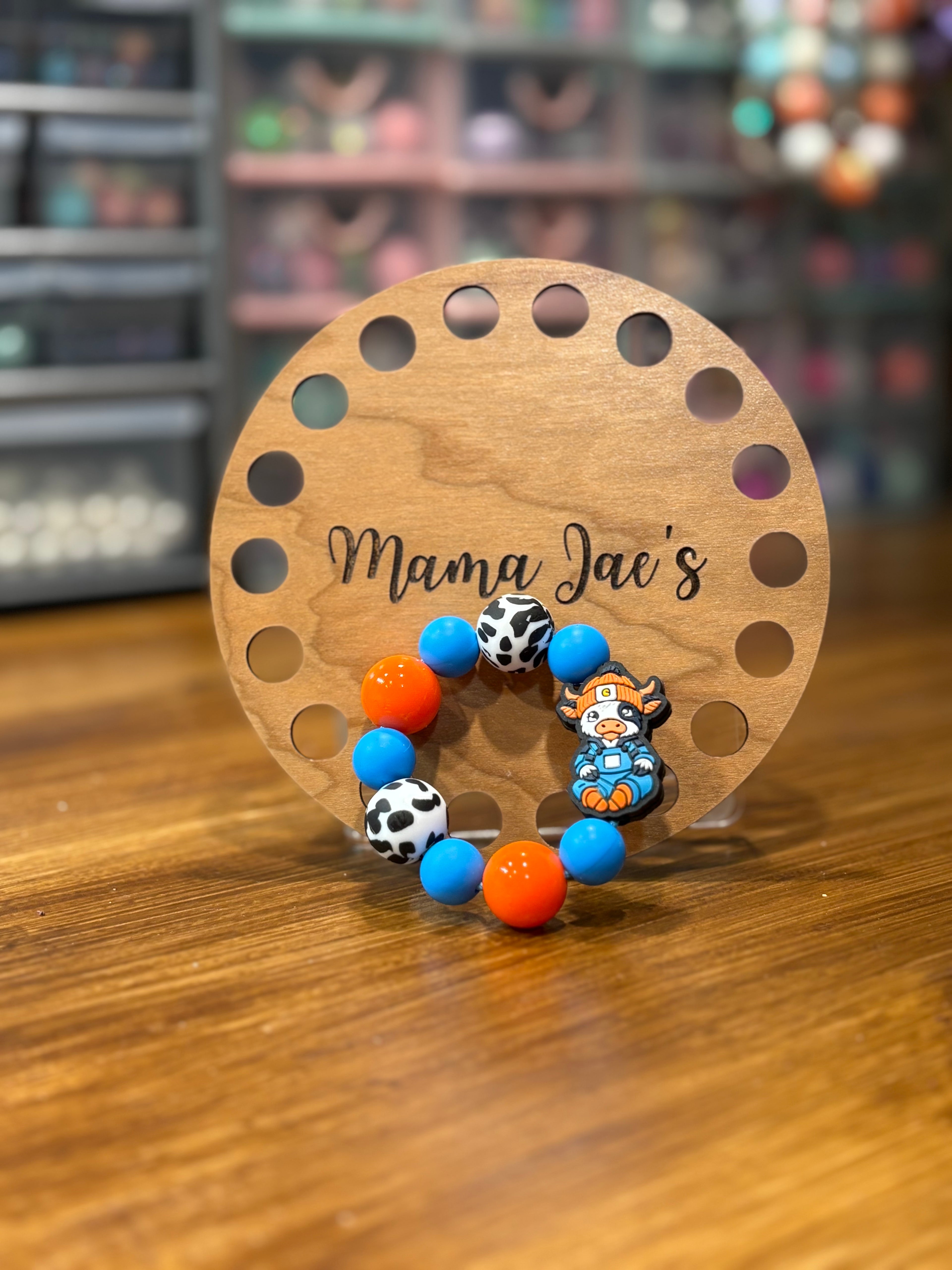 Blue & Orange Highland Cow Tumbler Charm