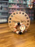 Peach & Black Rainbow Tumbler Charm