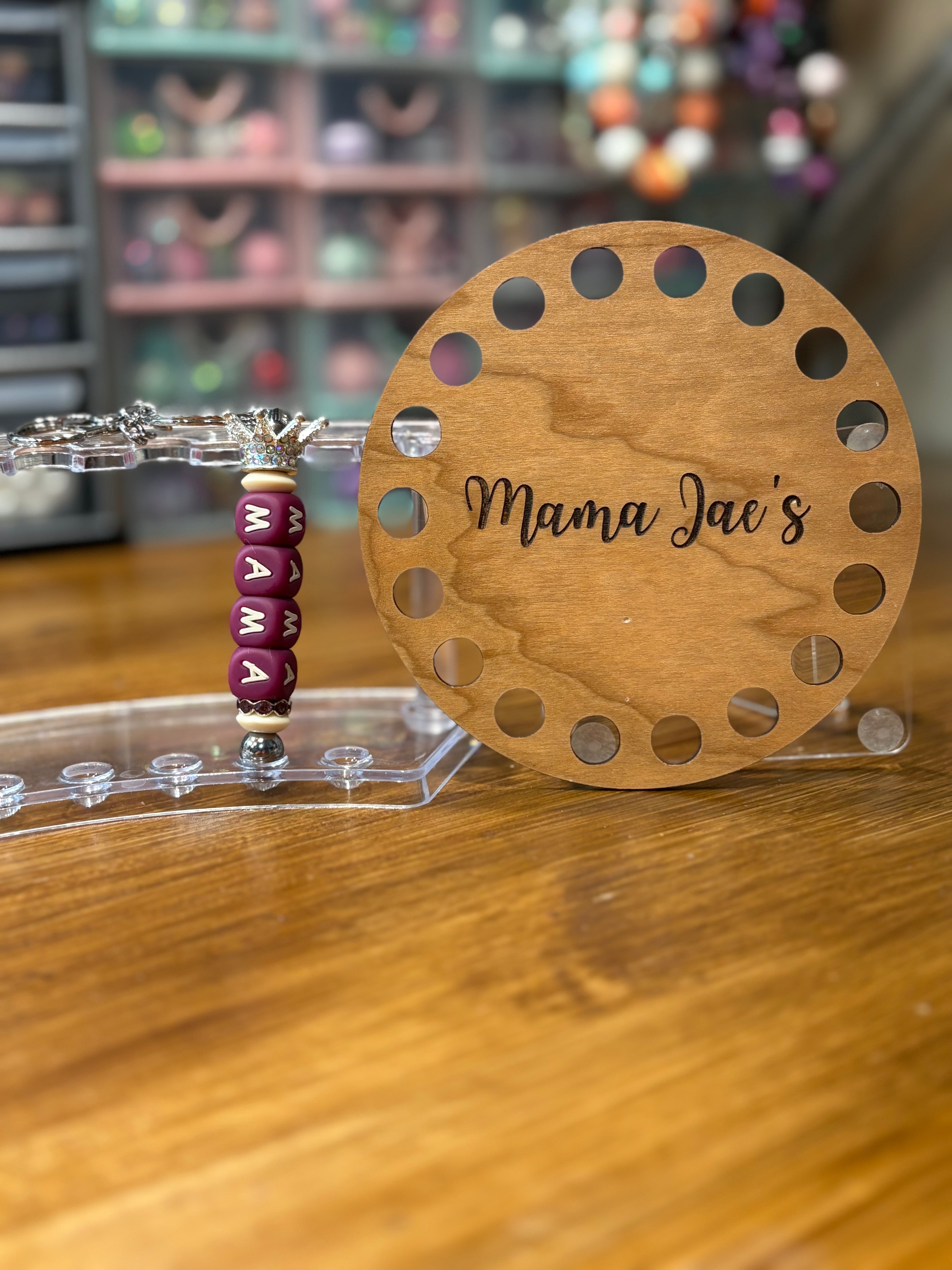 Burgundy MAMA Keychain