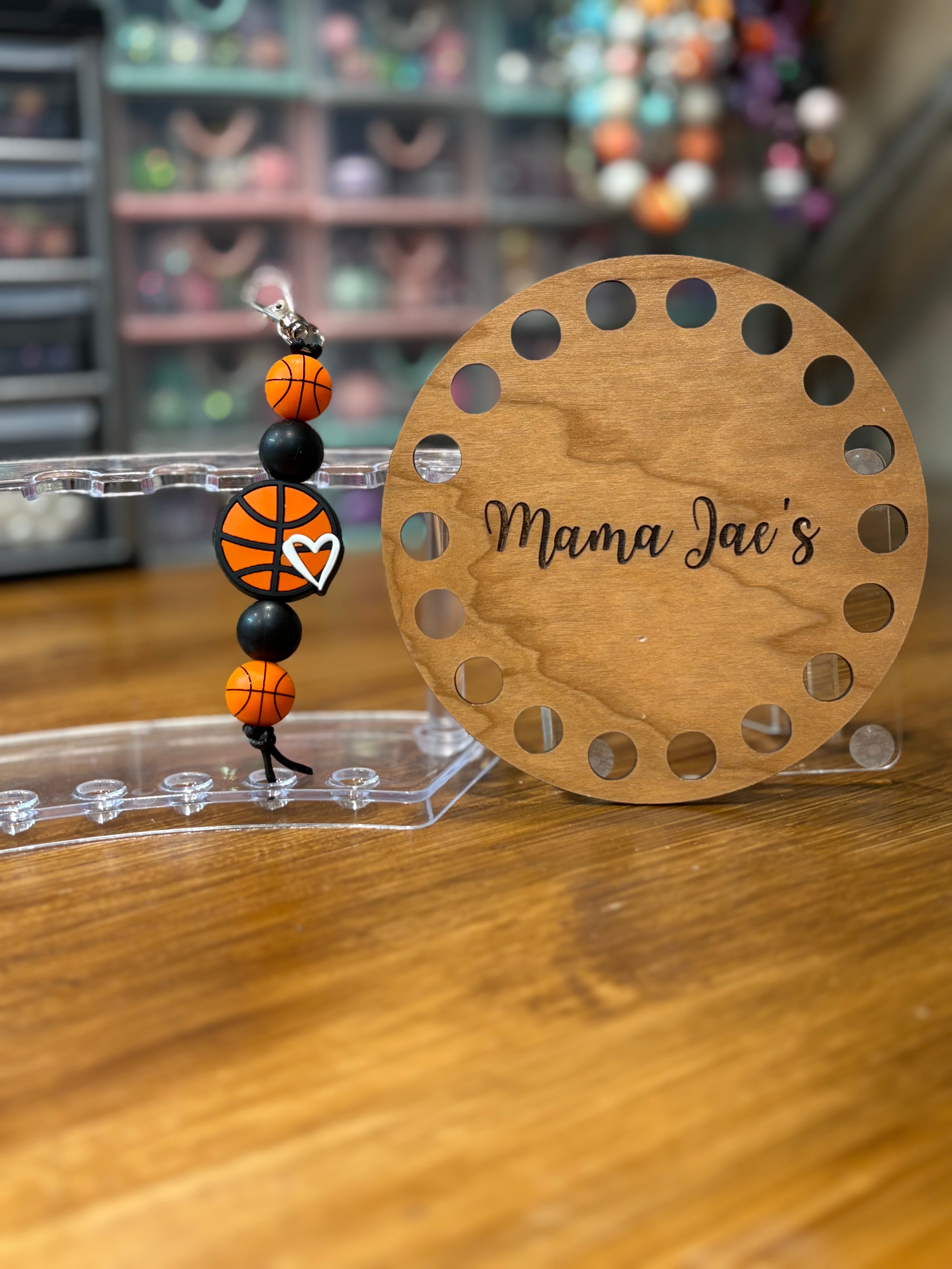 Basketball Heart Keychain