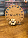 Cream Flower Keychain (Leopard Center)