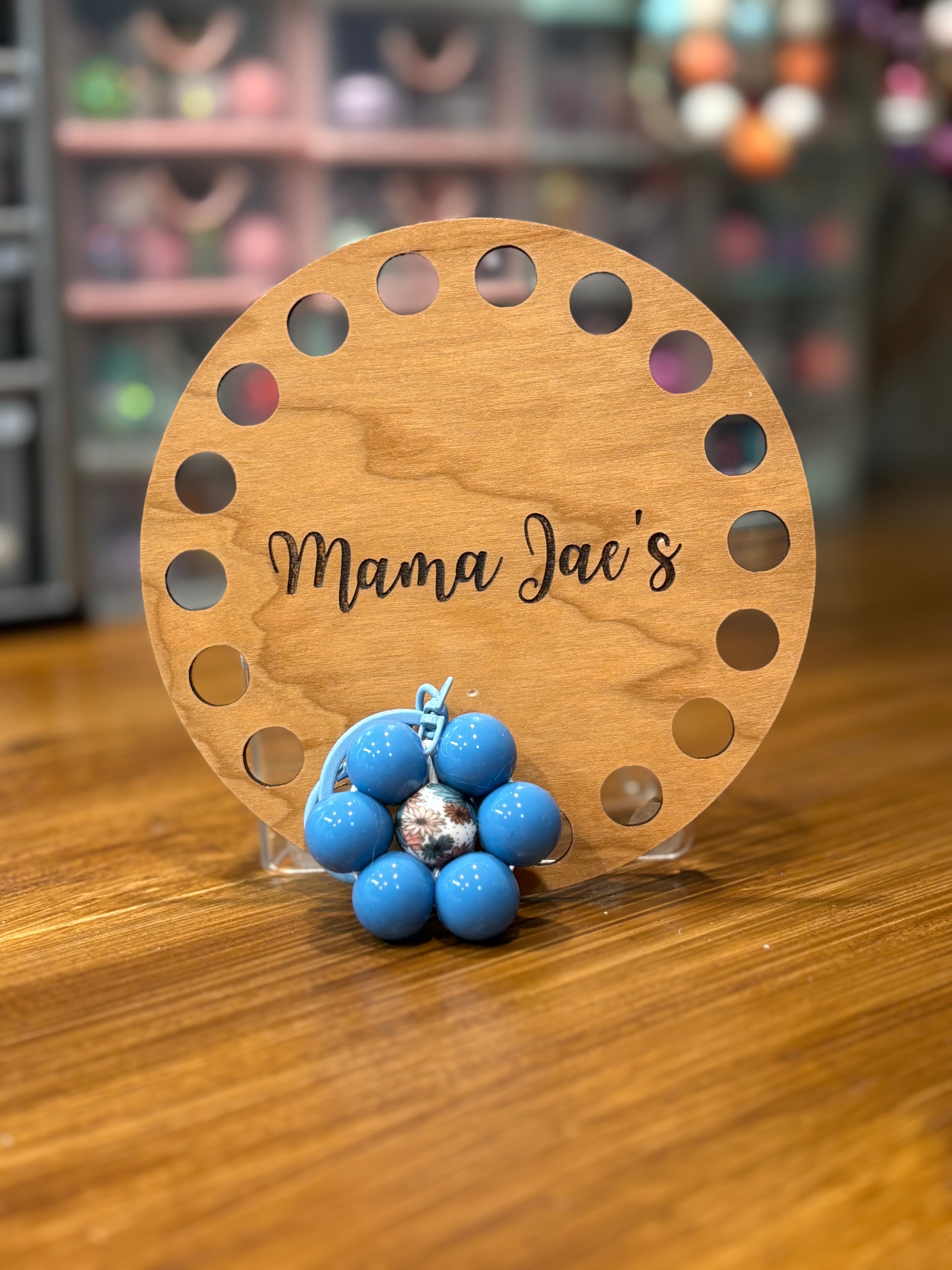 Blue Flower Keychain (Floral Center)