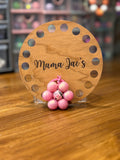 Pastel Pink Flower Keychain (Floral Center)