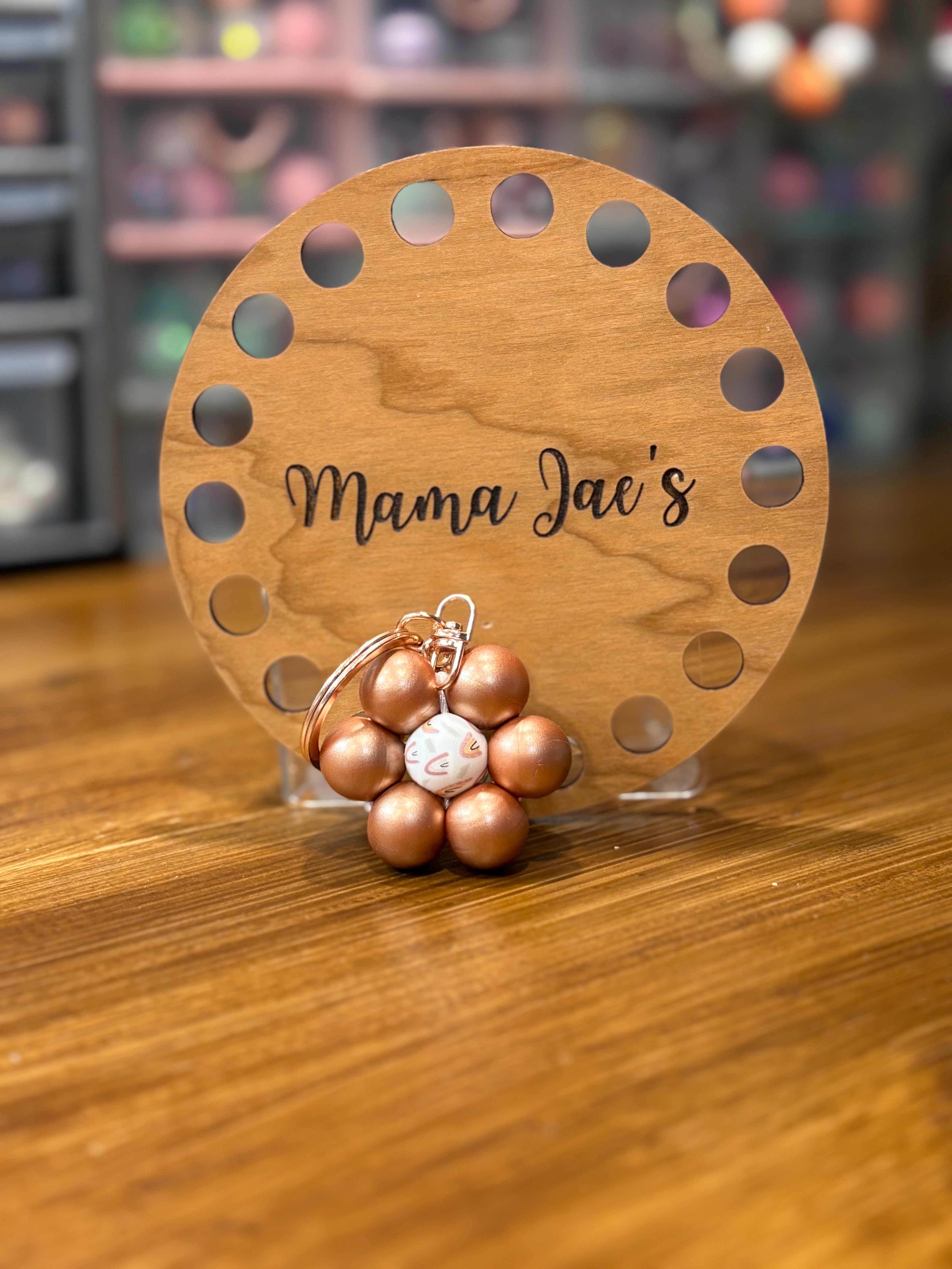 Bronze Flower Keychain (Rainbow Center)