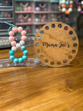 Pastel Infinity Beaded Keychain Wristlet