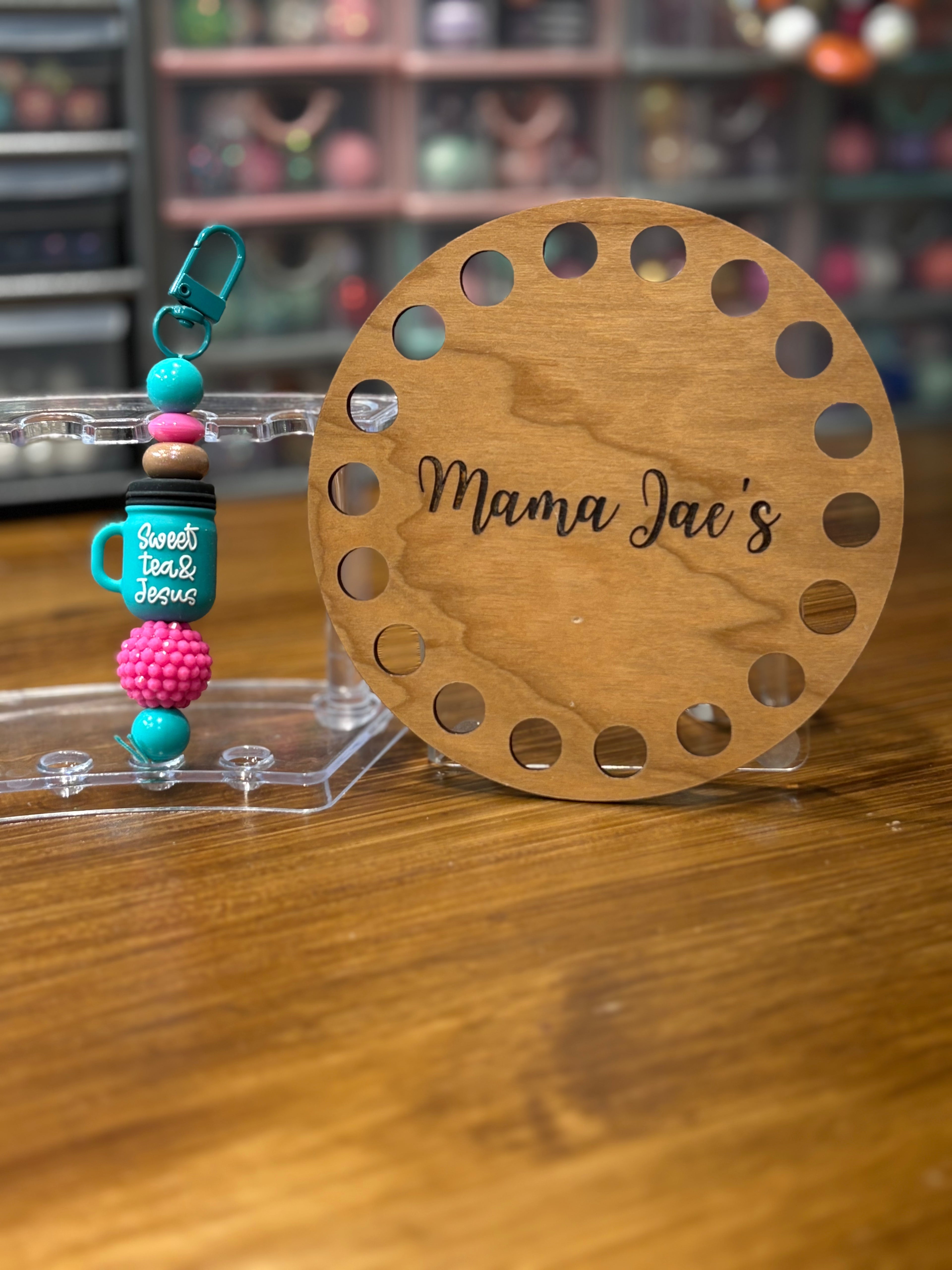 Sweet Tea & Jesus Beaded Keychain