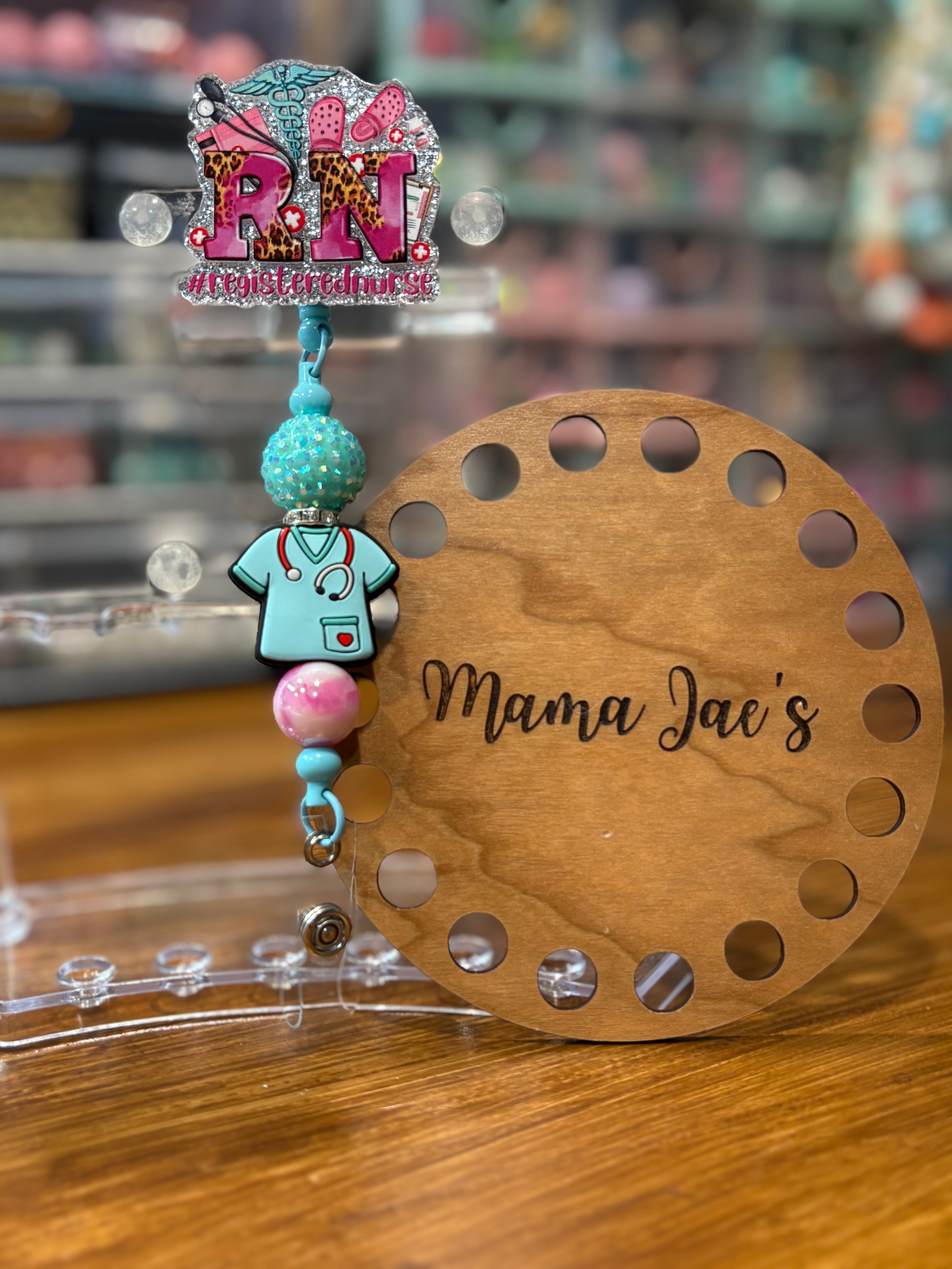 Changeable RN Badge Reel – Interchangeable Acrylic Design with Velcro