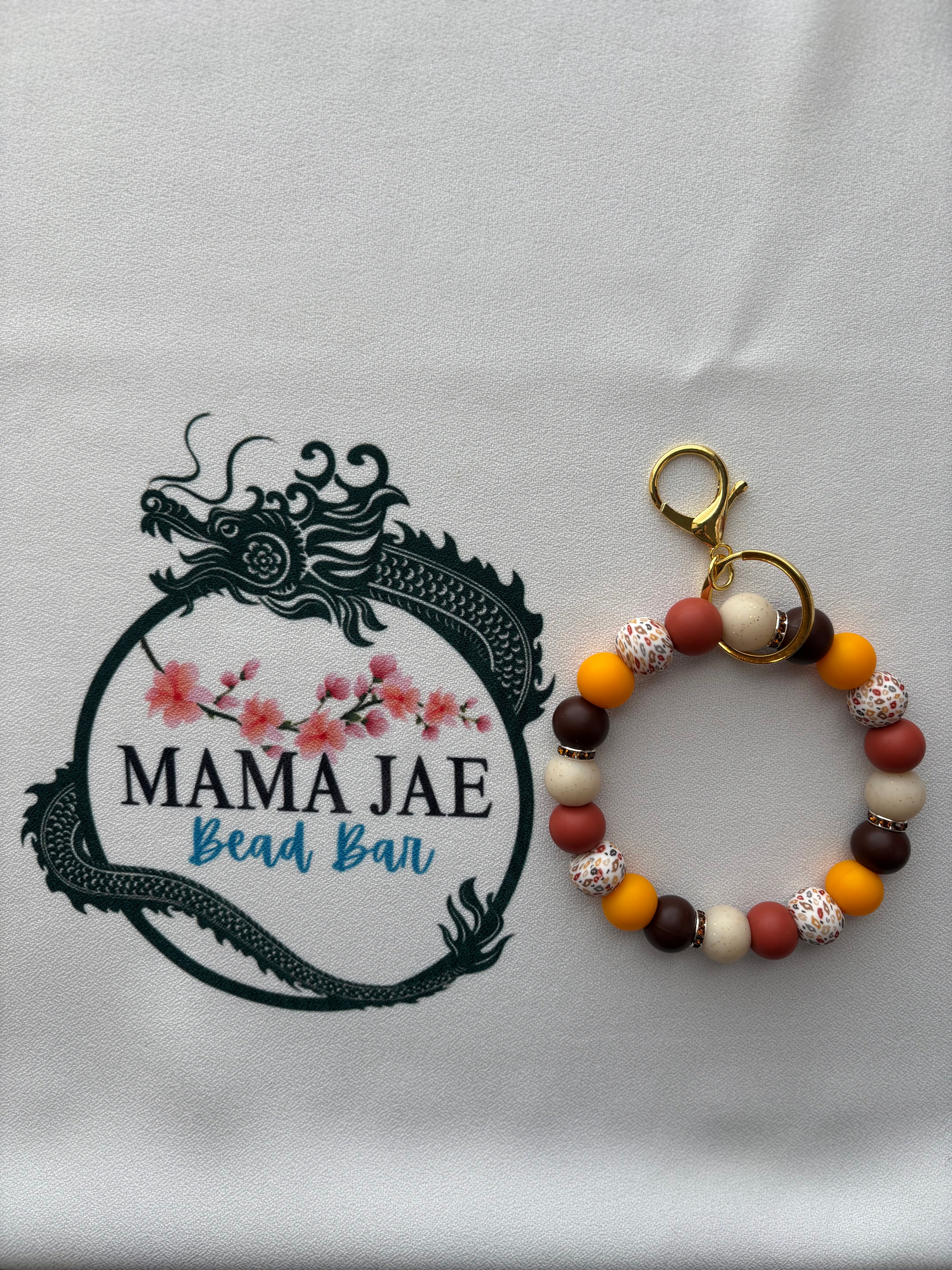 Warm Autumn Luxe Wristlet Keychain