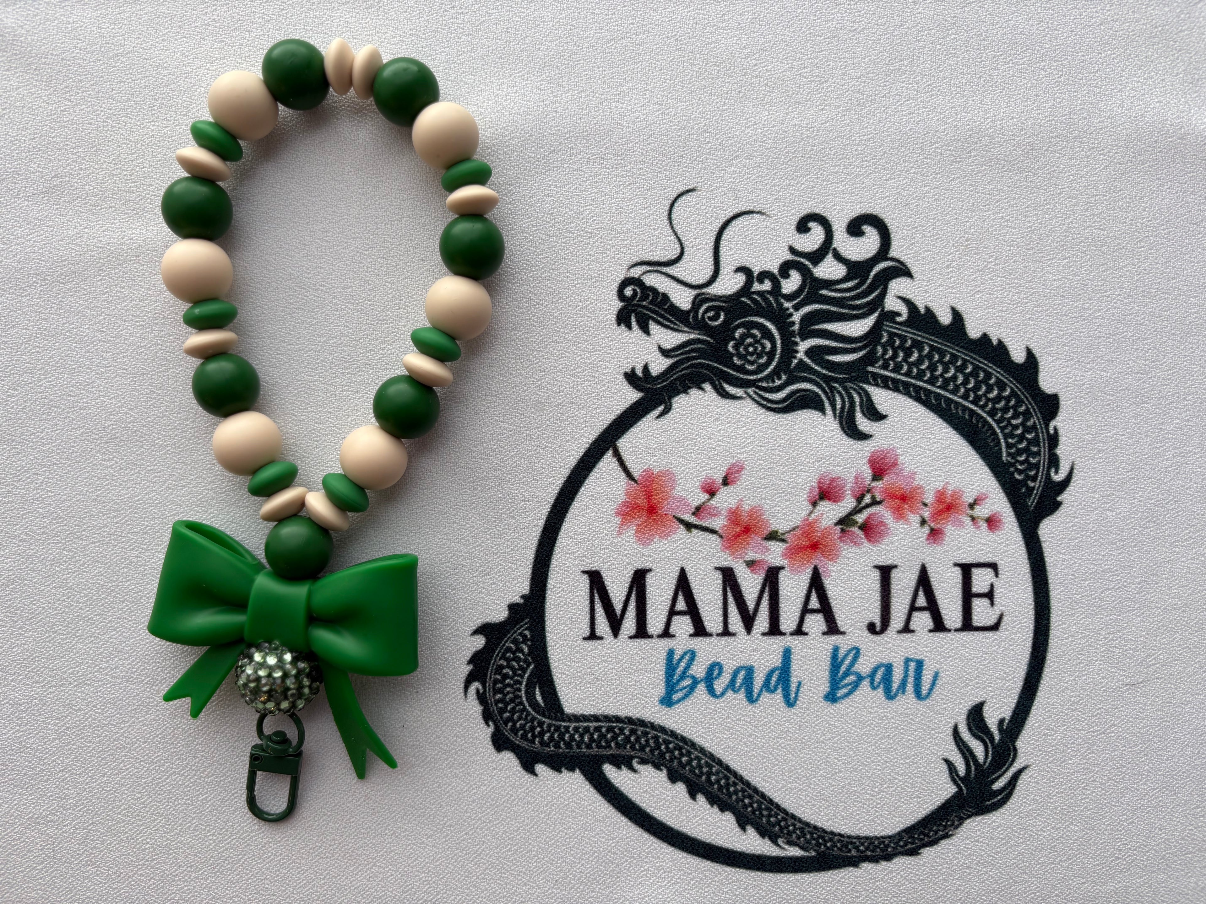 Emerald Bow Wristlet