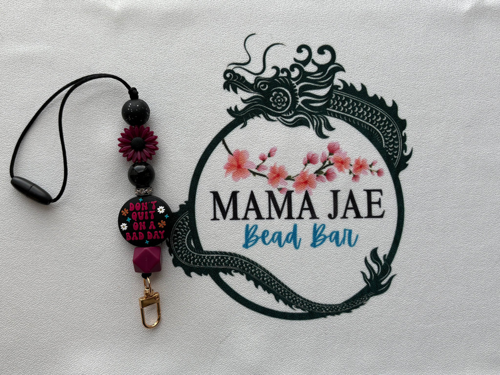 Beaded Car Freshie Holder – Motivational Rearview Mirror Charm