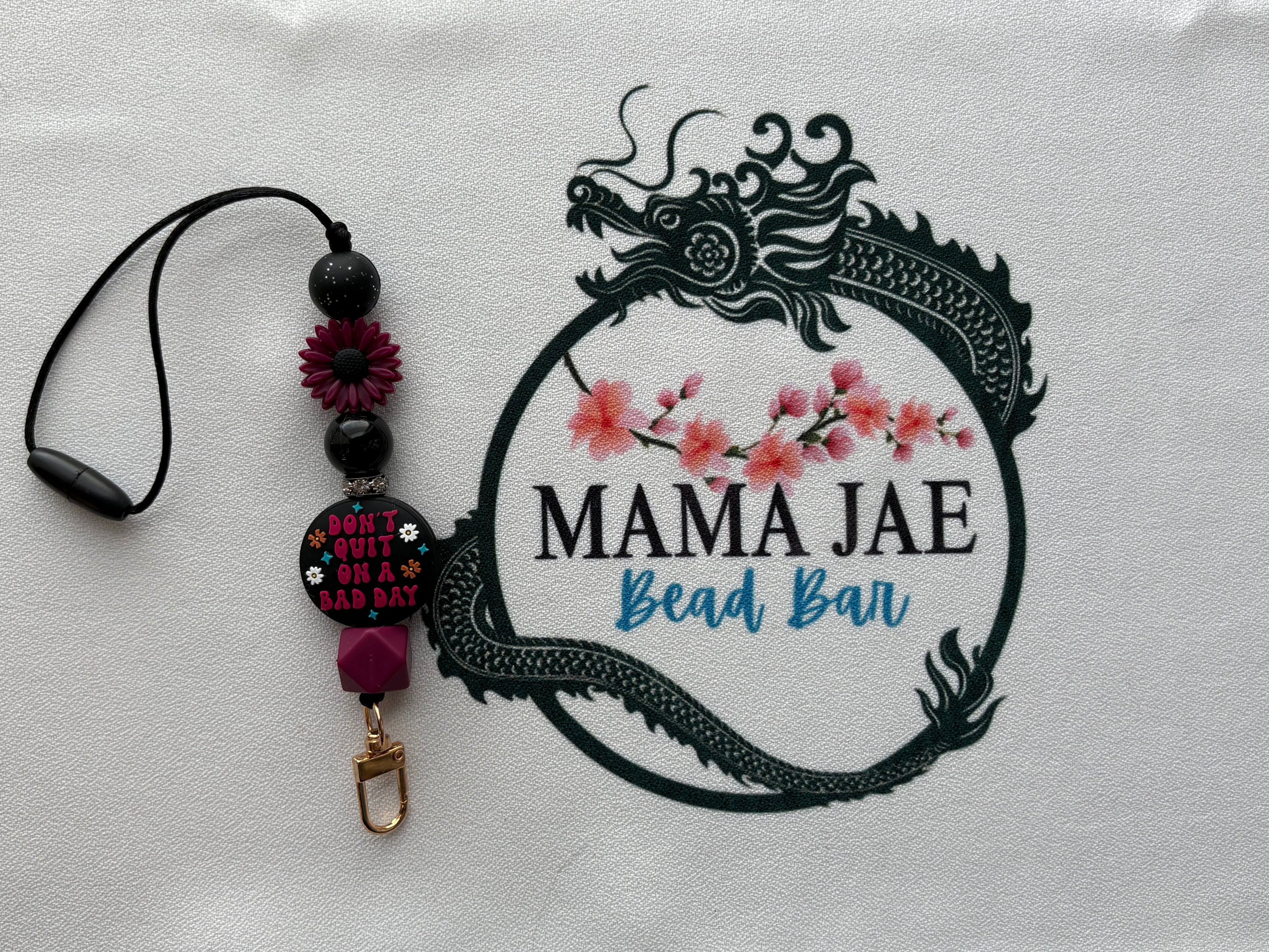 Beaded Car Freshie Holder – Motivational Rearview Mirror Charm