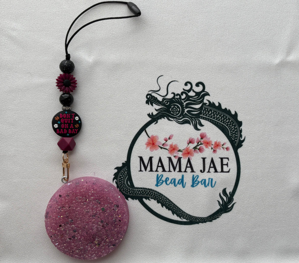 Beaded Car Freshie Holder – Motivational Rearview Mirror Charm