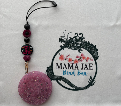 Beaded Car Freshie Holder – Motivational Rearview Mirror Charm