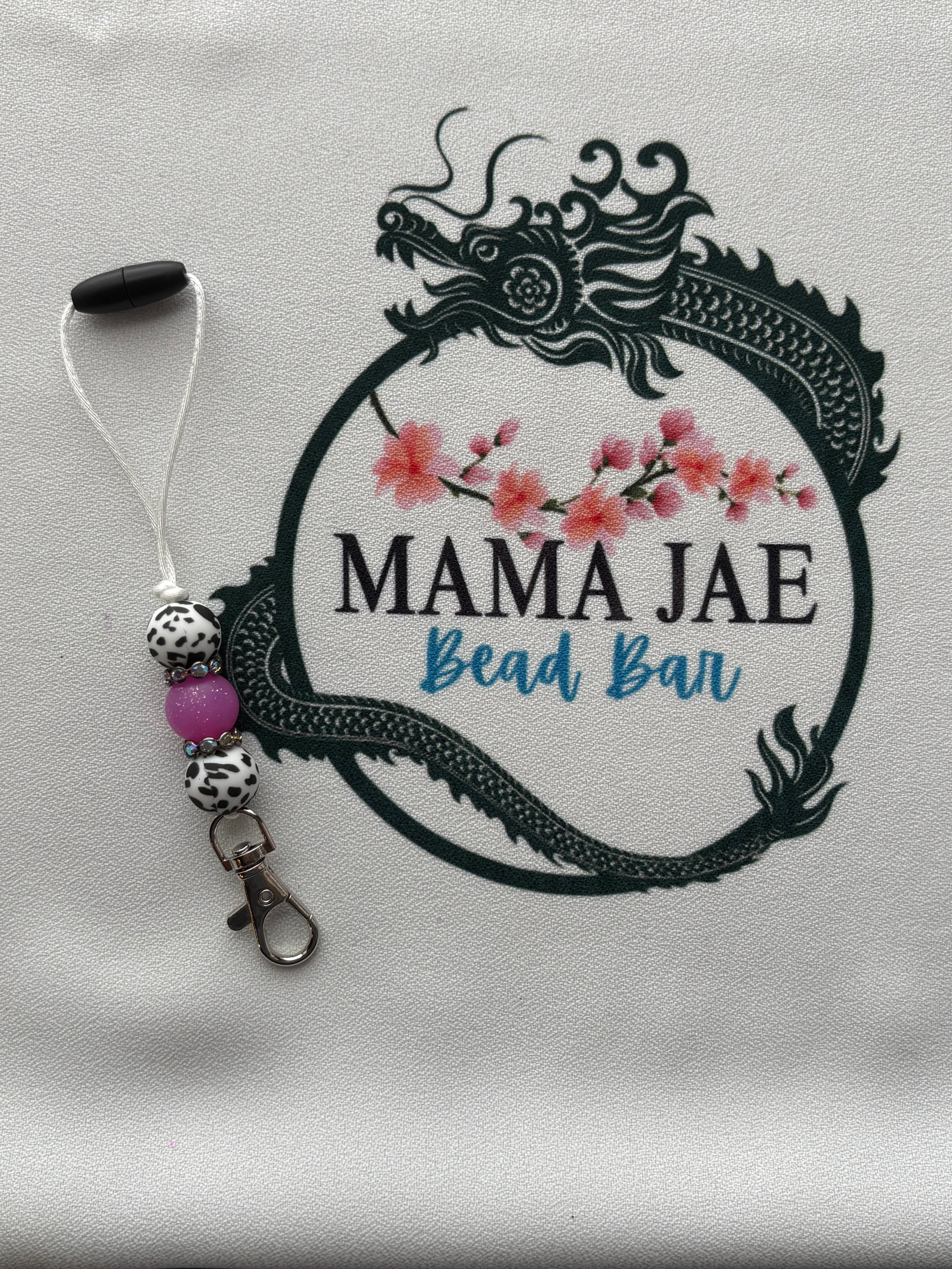 Cow Print/Purple Car Freshie Holder – Rearview Mirror Charm