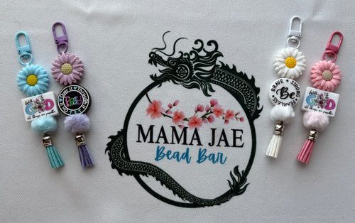 Blue Daisy Bold Keychain