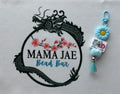 Blue Daisy Bold Keychain