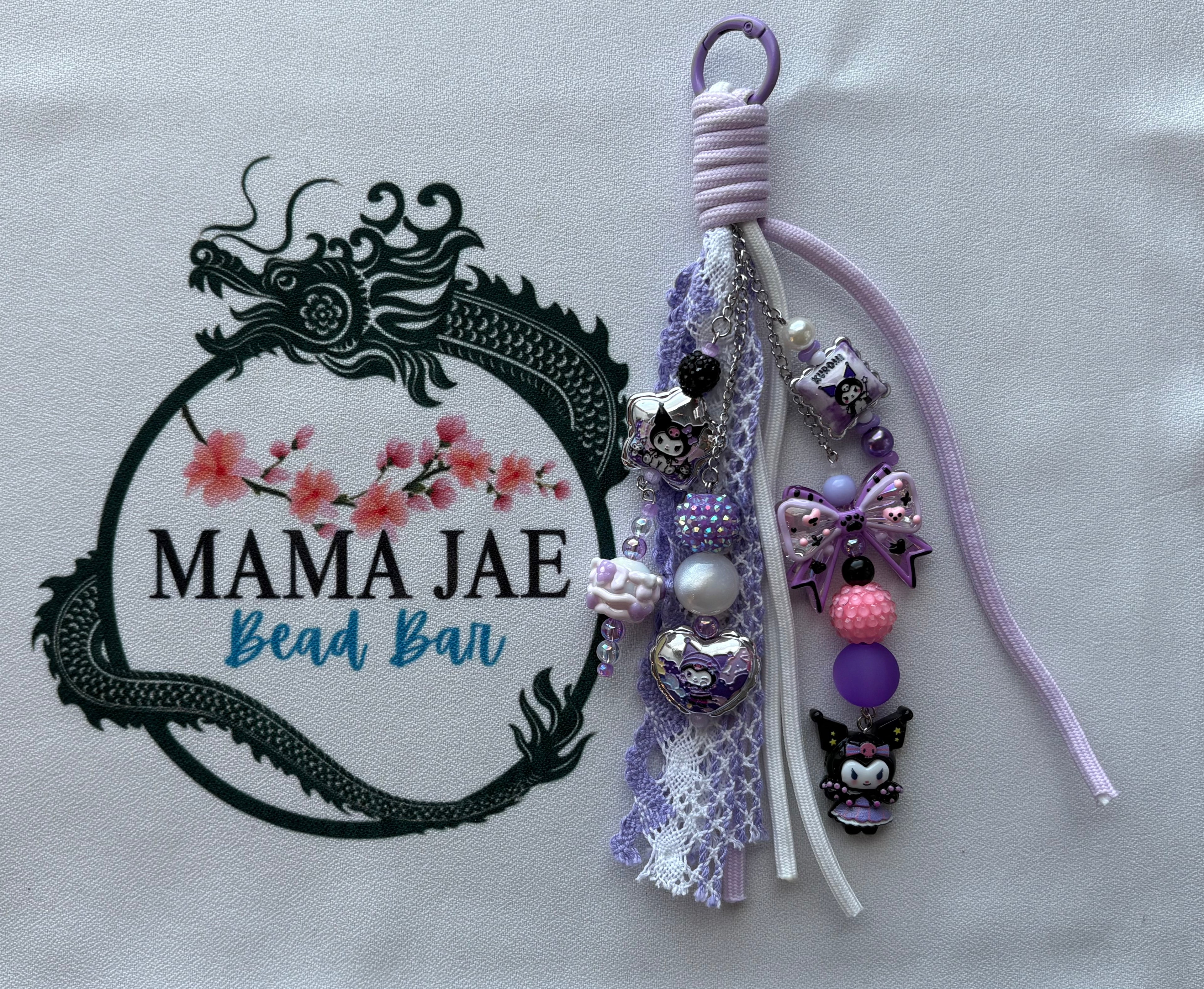 Purple Goth Bunny Phone Charm – Kawaii Bag Charm Accessory