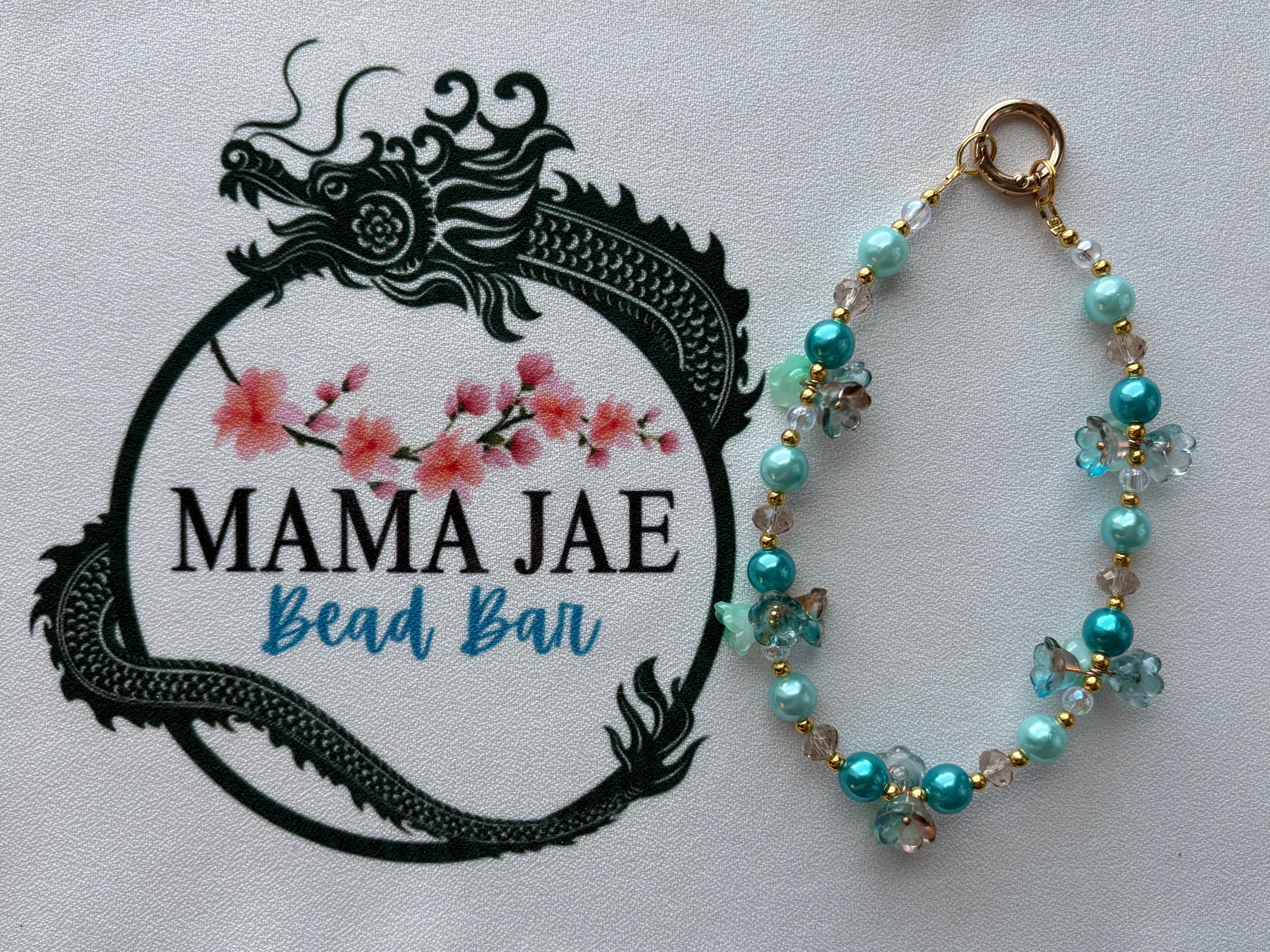 Turquoise Blossom Phone/Bag Charm