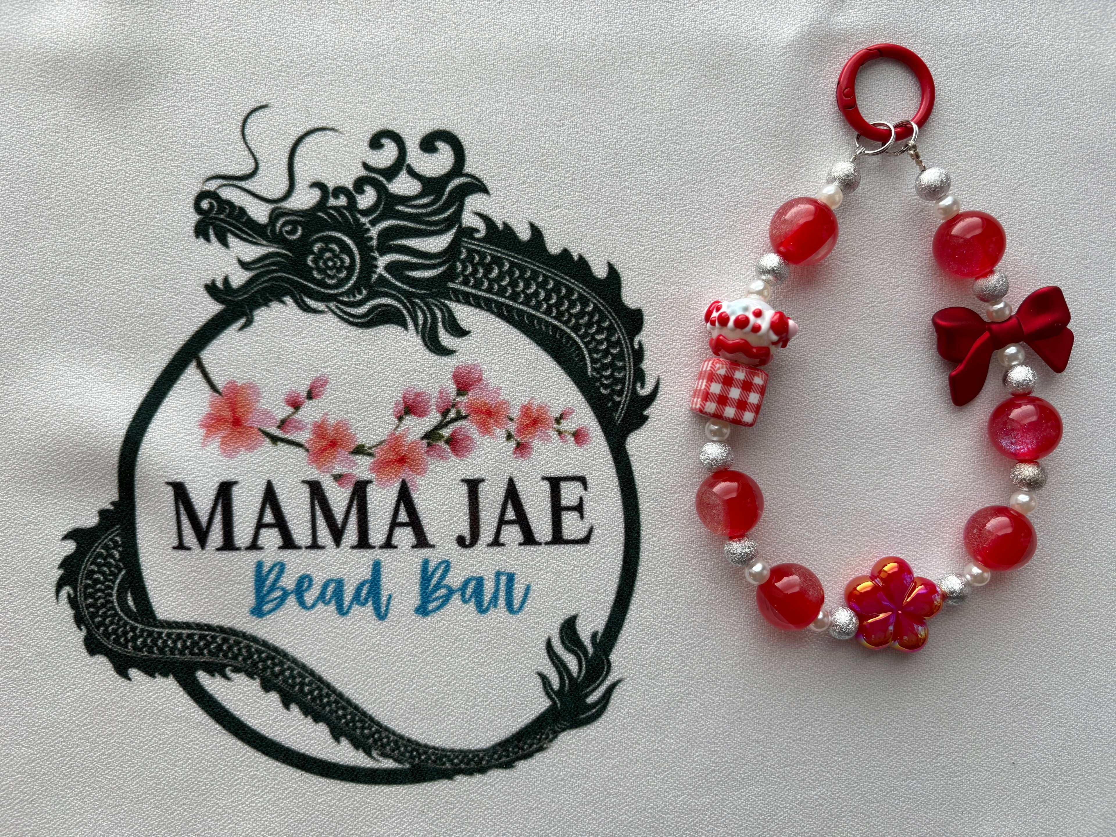 Cherry Picnic Bow Charm