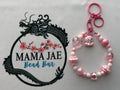 Pink Kawaii Bunny Phone Charm – Beaded Bag Charm Wristlet