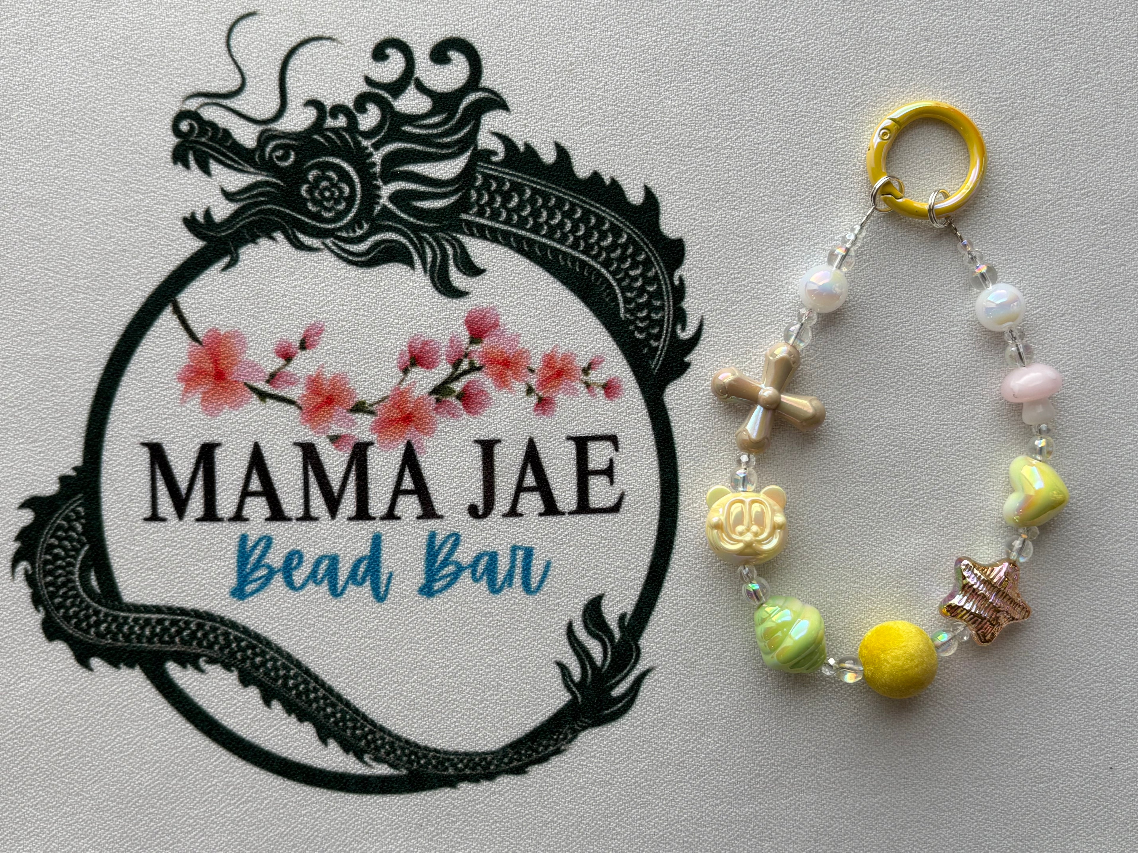 Pastel Beaded Phone/Bag Charm